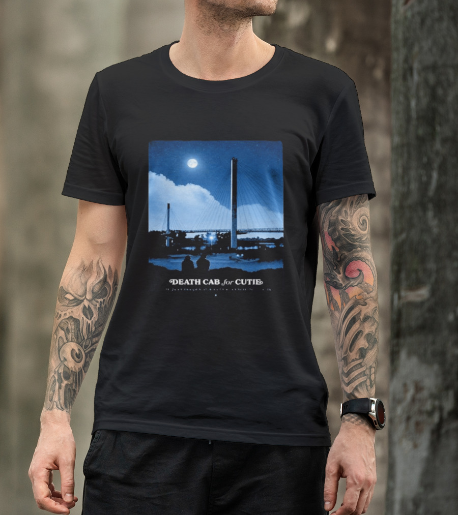 Death Cab For Cutie Council Bluffs IA 2026 Bridge Moonlit T-Shirt