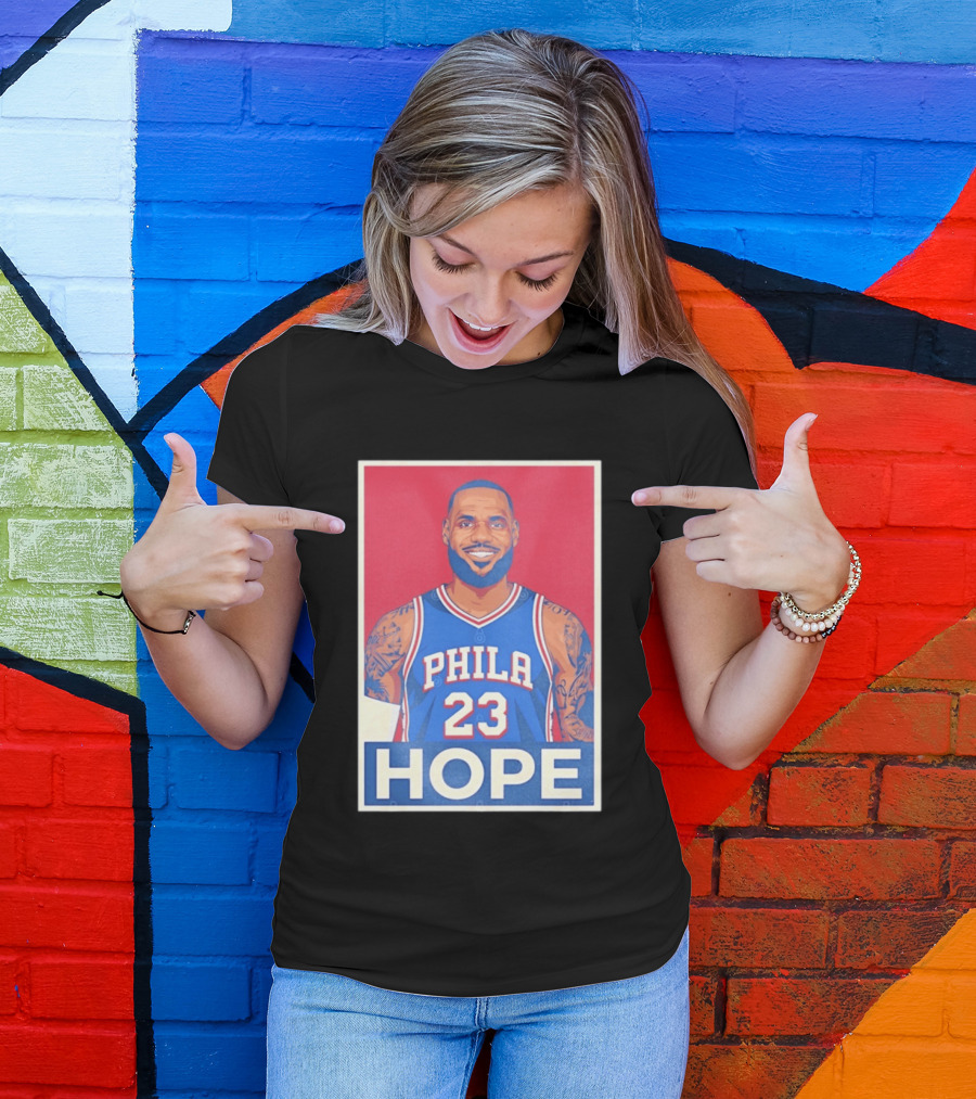 LeBron James 23 Phila Hope Basketball Jersey T-Shirt