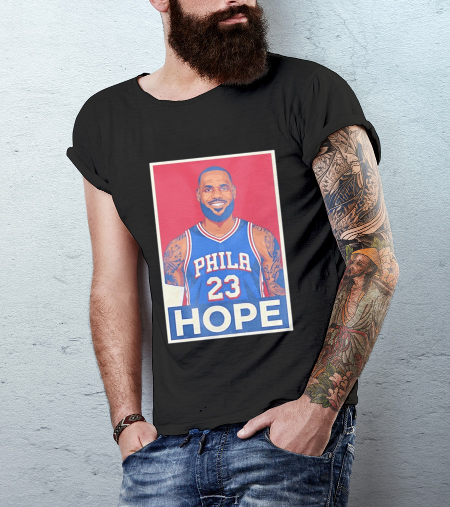 LeBron James 23 Phila Hope Basketball Jersey T-Shirt