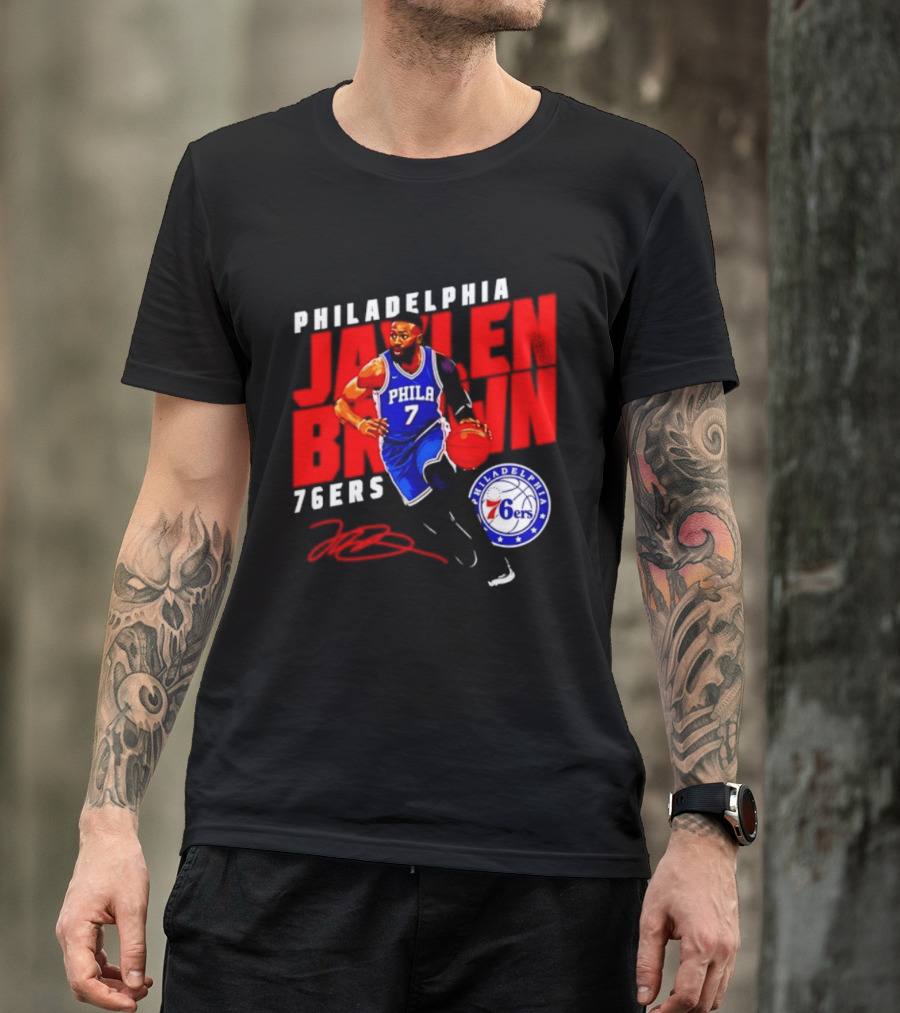 Philadelphia 76ers NBA Jalen Brown 7 Signature T-Shirt
