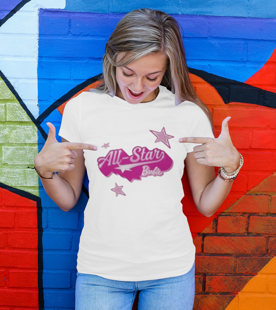 Angel Reese All Star Barbie Pink Star T-Shirt
