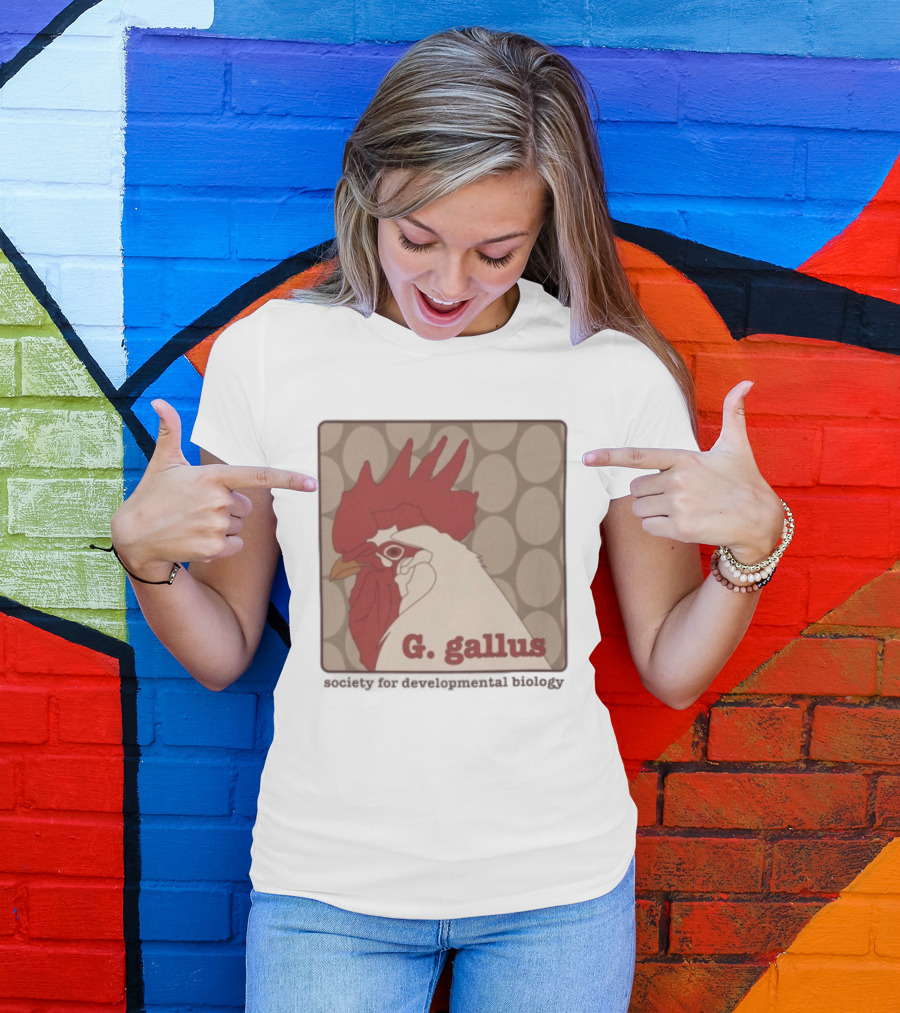 G Gallus Society For Developmental Biology Chicken Rooster Oval T-Shirt