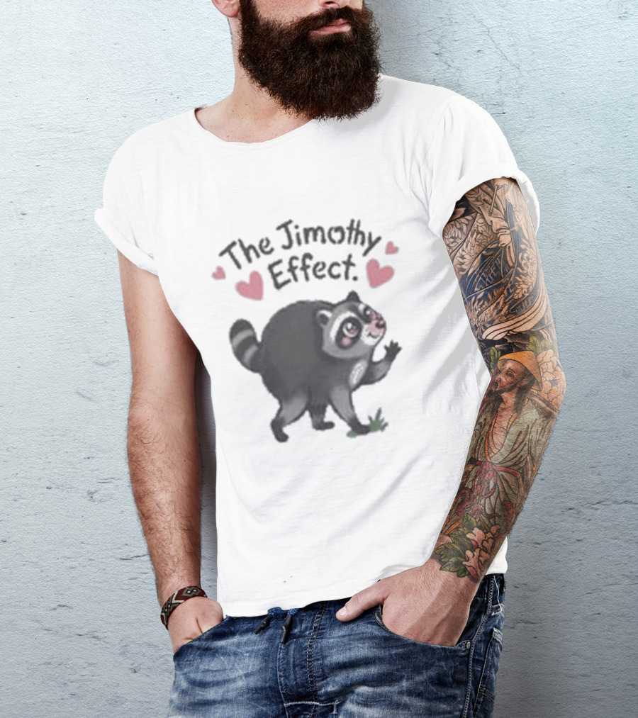 The Jimothy Effect Raccoon With Hearts T-Shirt
