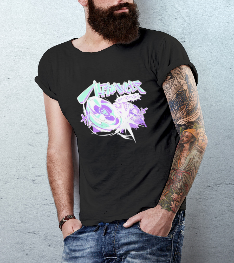 Alpha Wolf Left Rip USA Beyblade Anime Burst T-Shirt