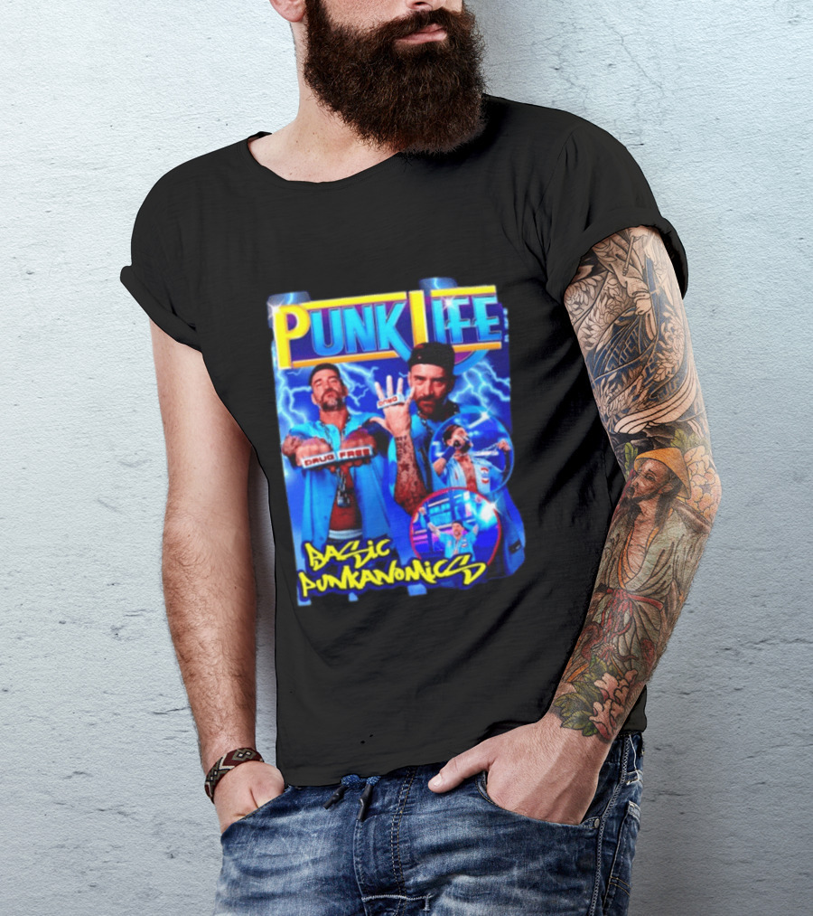 Punk Life Basic Punkanomics Drug Free CM Punk T-Shirt