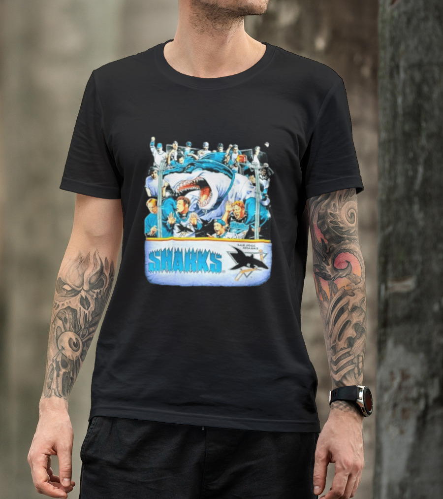 San Jose Sharks NHL Shark Attack Fans Ice Hockey T-Shirt