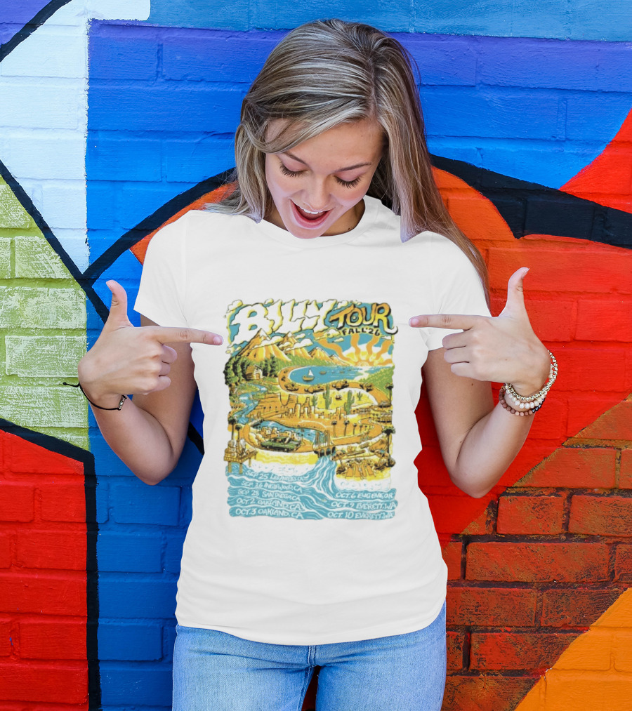 Billy Tour Fall '26 West Coast Concert Dates San Diego Oakland Eugene Everett T-Shirt