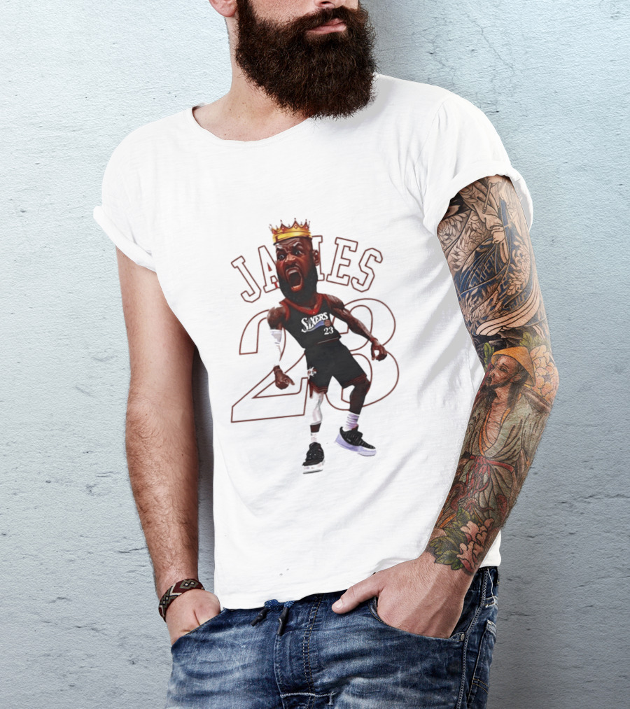 LeBron James Philadelphia Sixers 23 King Basketball Legend T-Shirt