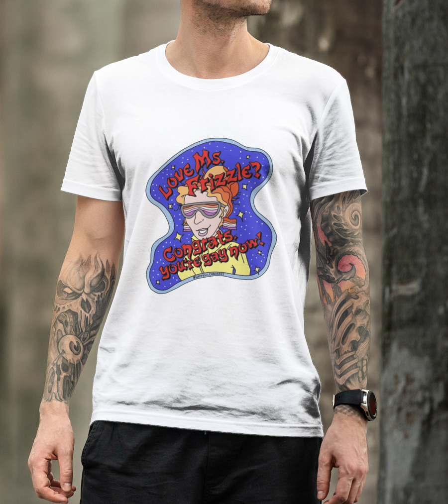Love Ms Frizzle Congrats You're Gay Now Retro Space T-Shirt