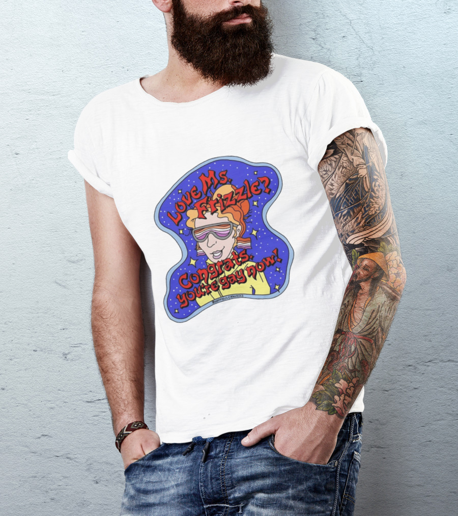 Love Ms Frizzle Congrats You're Gay Now Retro Space T-Shirt