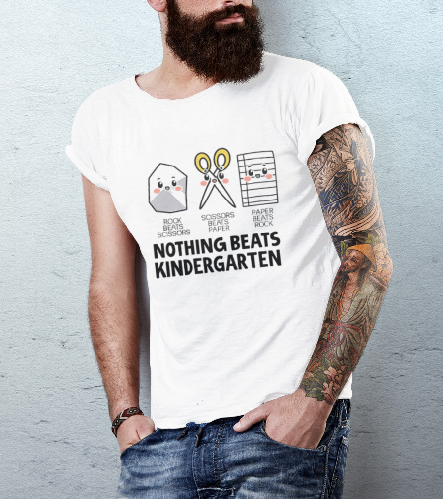 Rock Paper Scissors Kindergarten Fun Play Nothing Beats T-Shirt