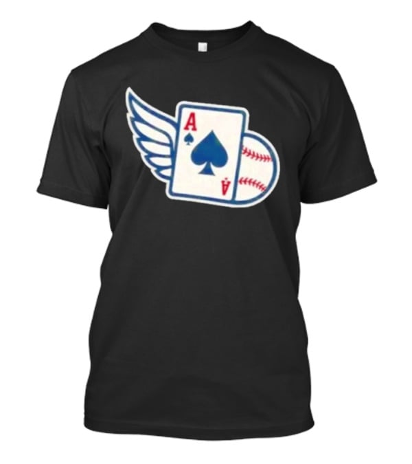 Ace Of Spades Baseball Winged Playing Card T-Shirt