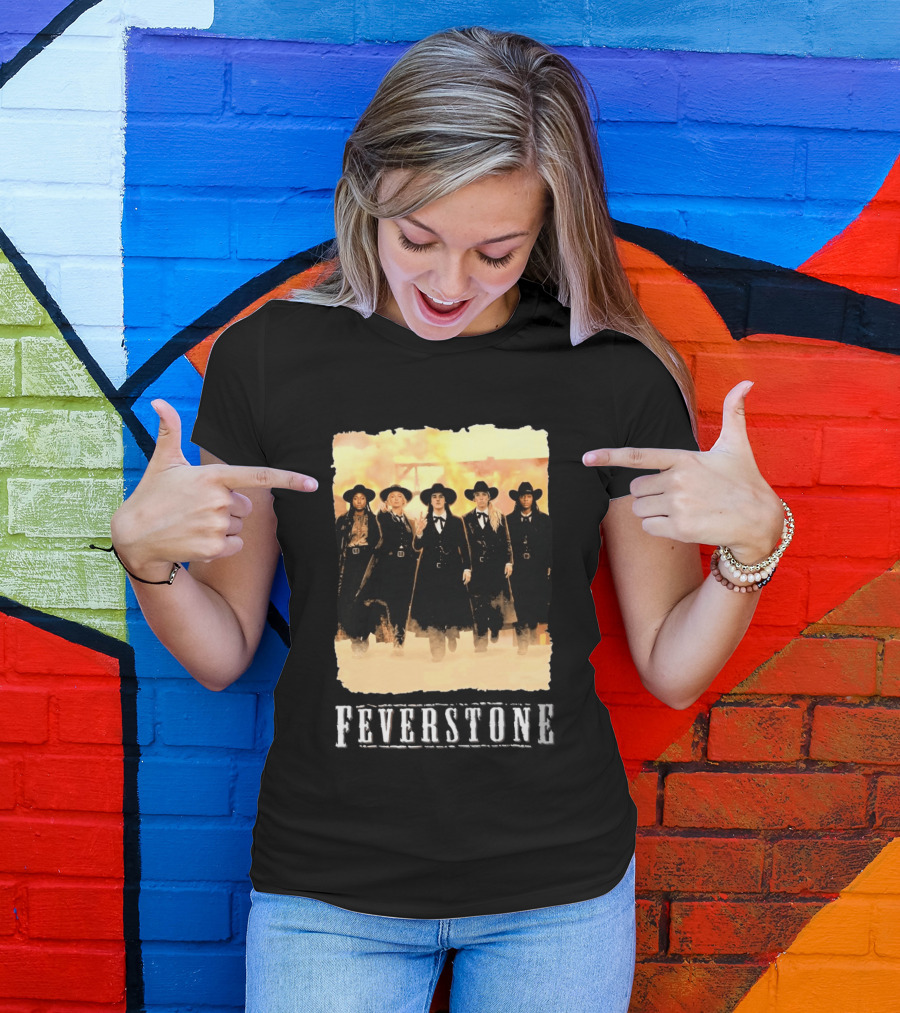 Feverstone Western Style Group In Cowboy Hats T-Shirt