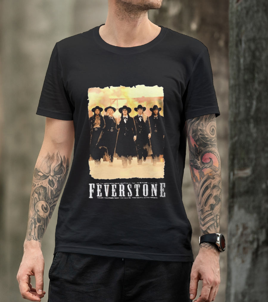 Feverstone Western Style Group In Cowboy Hats T-Shirt