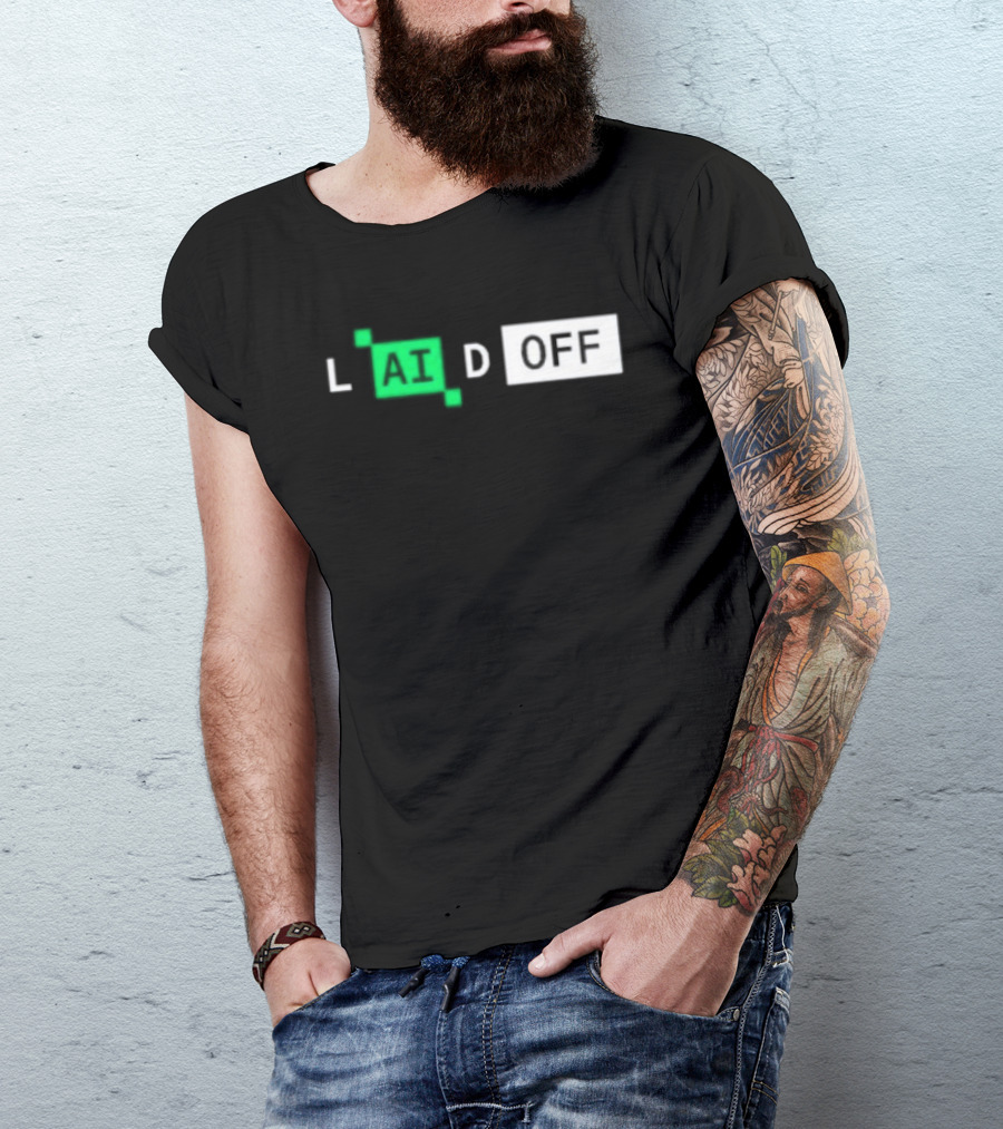 Laid Off AI Artificial Intelligence Tech Layoffs Green Circuit T-Shirt