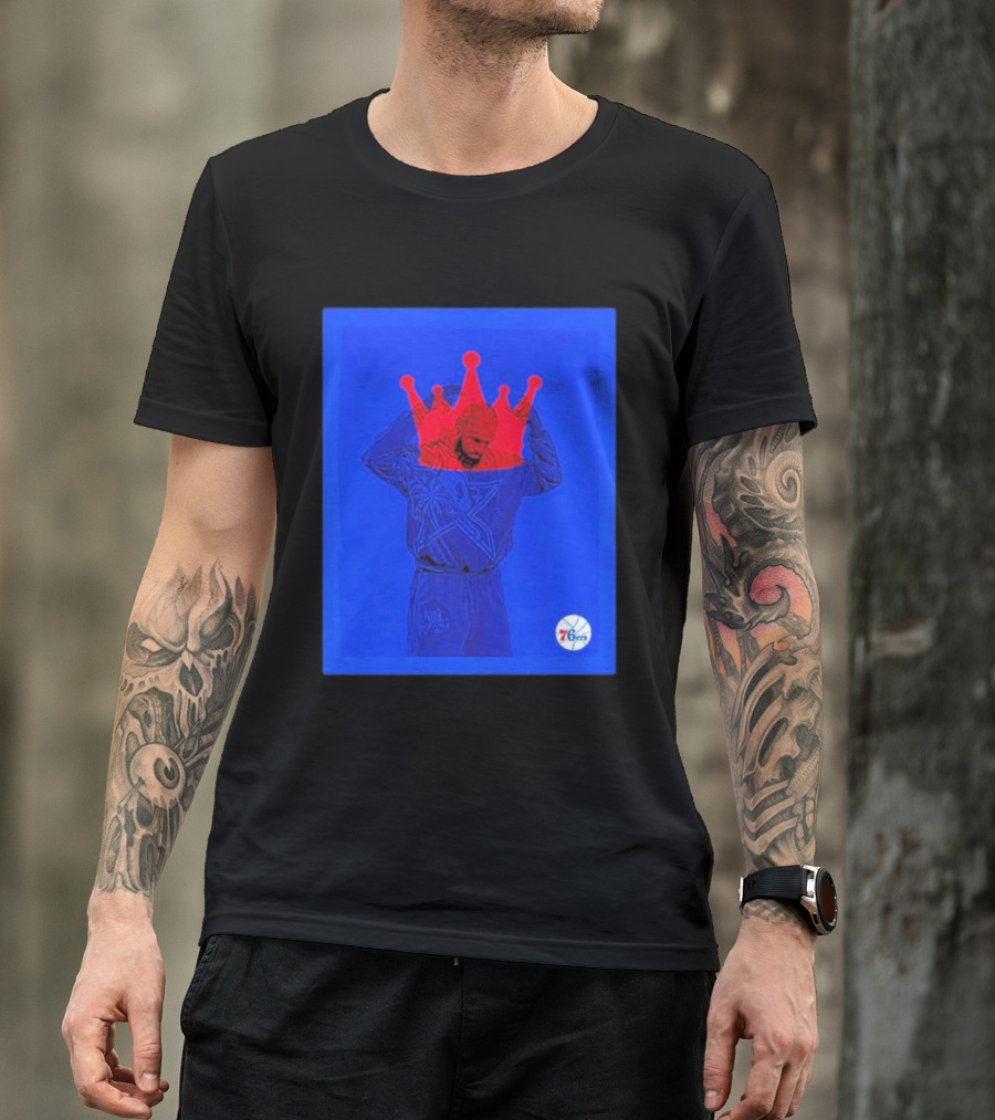 LeBron James NBA All Star Crown Philadelphia 76ers T-Shirt