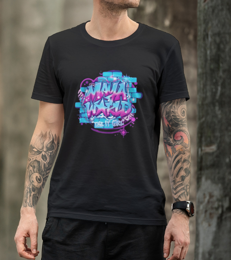 Maya World The IT Girl Vibrant Graffiti T-Shirt