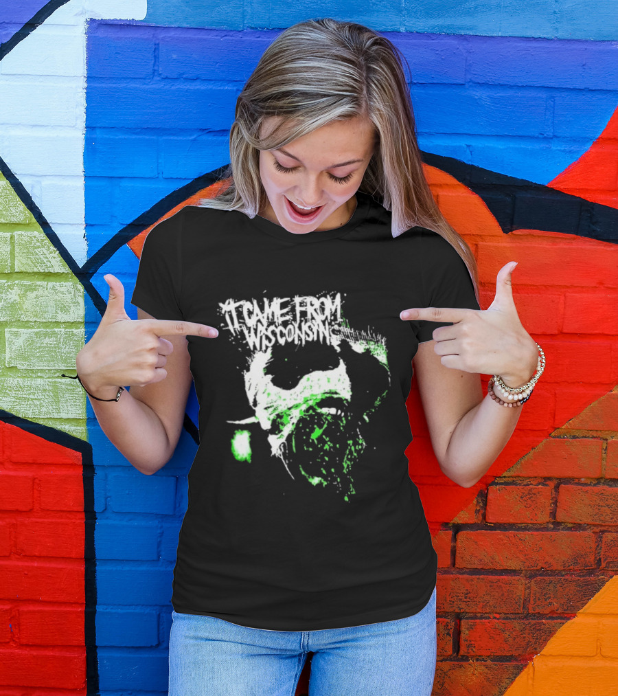 Necromorph It Came From Wisconsin Blast Beat Their Holes Two Sided Horror T-Shirt