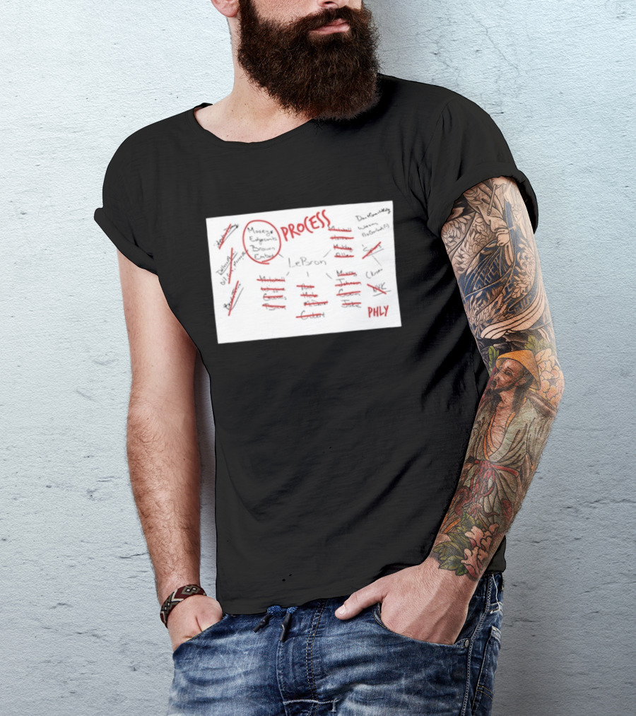 Phly LeBron Process Philadelphia 76ers Strategy Diagram T-Shirt