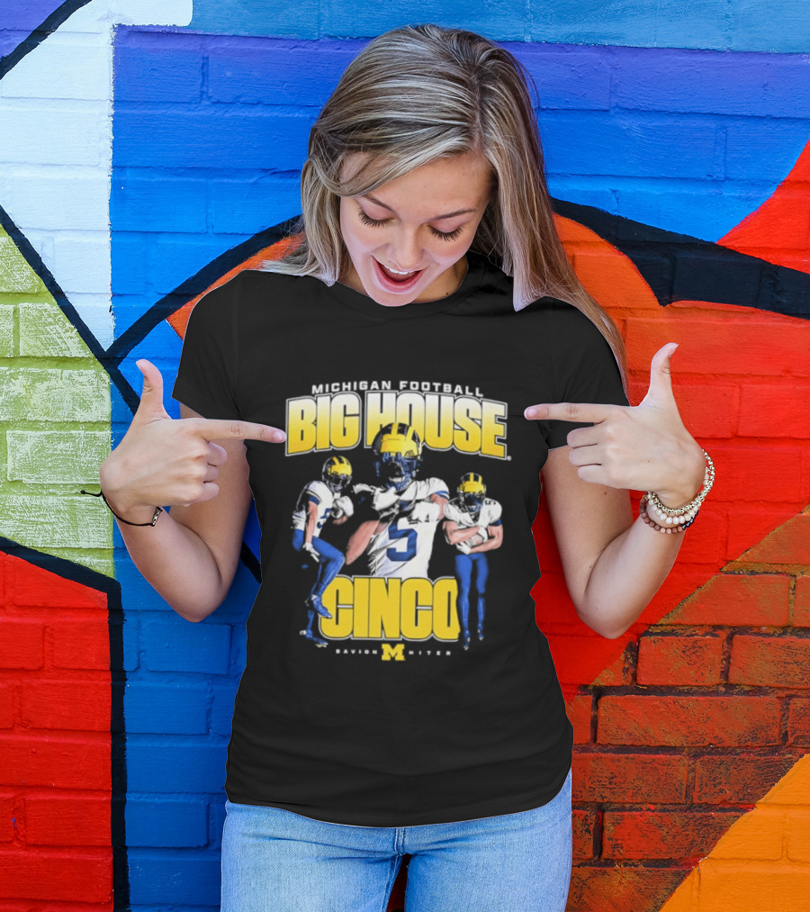 Michigan Wolverines Football Big House Cinco Savion Hiter T-Shirt