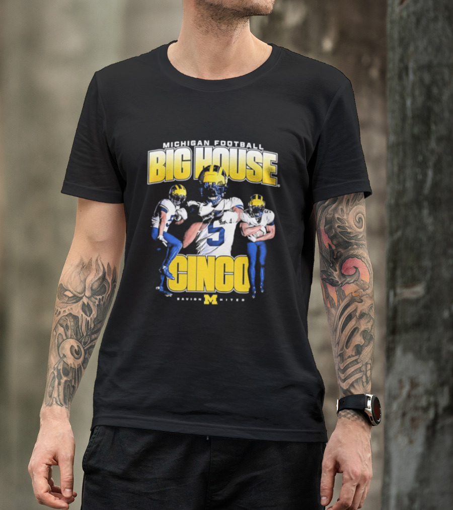 Michigan Wolverines Football Big House Cinco Savion Hiter T-Shirt