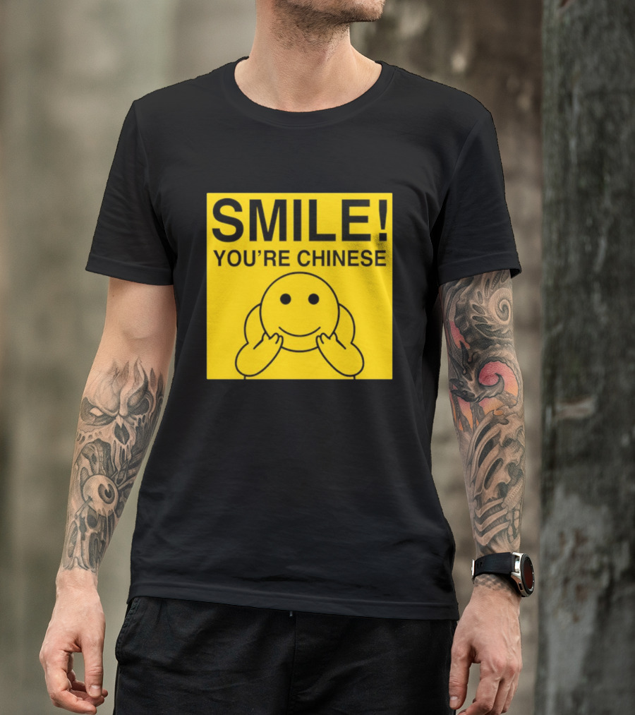 SMILE You're Chinese Sticker Emoticon Sign Yellow T-Shirt