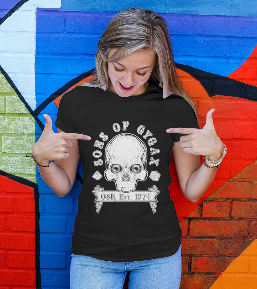 Sons Of Gygax OSR Est 1974 Skull T-Shirt