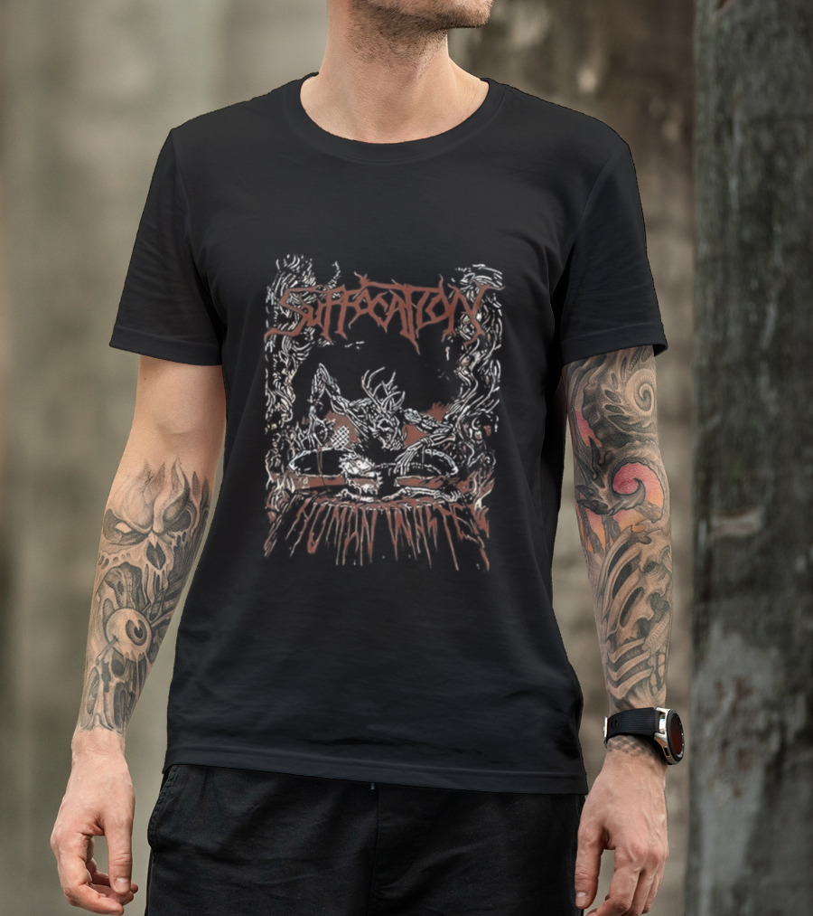 Suffocation Human Waste 1991 Metal Two Sided Vintage Album T-Shirt