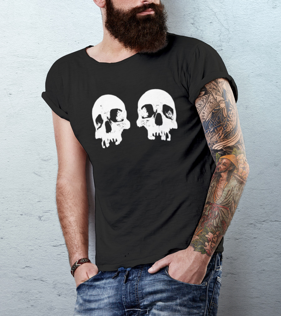 The Royals Alexandra Park Skull White Dual Skulls T-Shirt