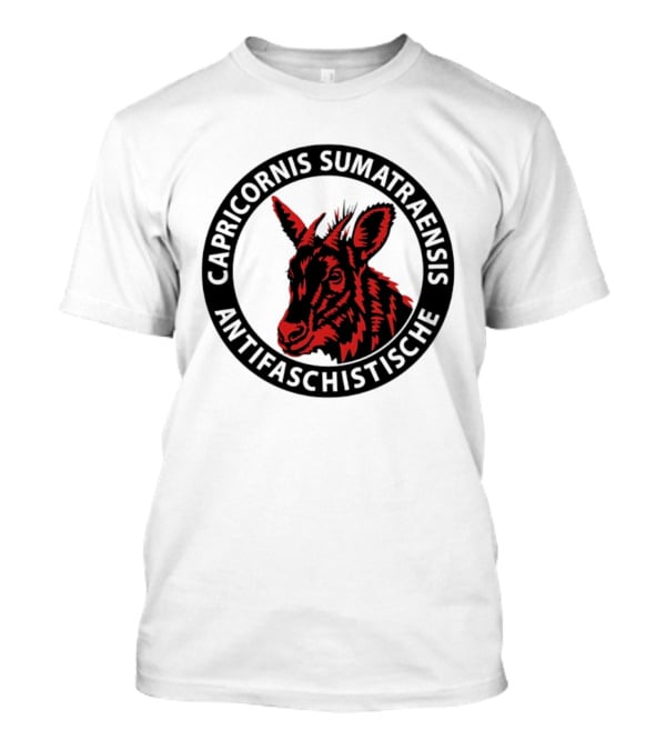 Capricornis Sumatraensis Antifaschistische Red Goat T-Shirt