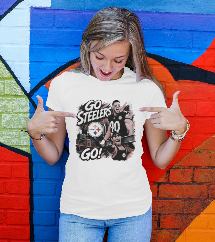 Pittsburgh Steelers TJ Watt Go Steelers Go! T-Shirt
