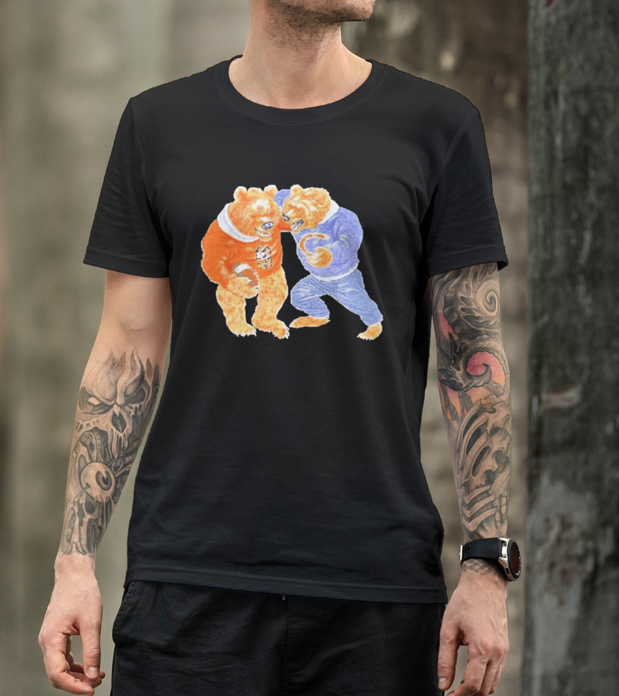 2026 Rome Odunze Bears With Football Fight T-Shirt