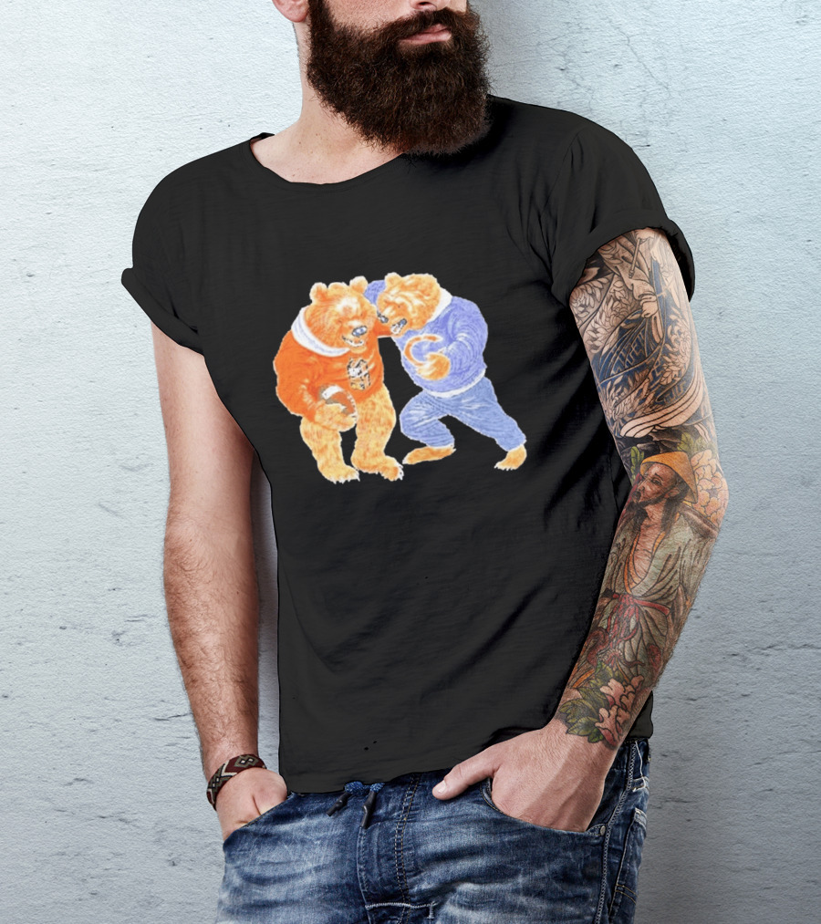 2026 Rome Odunze Bears With Football Fight T-Shirt