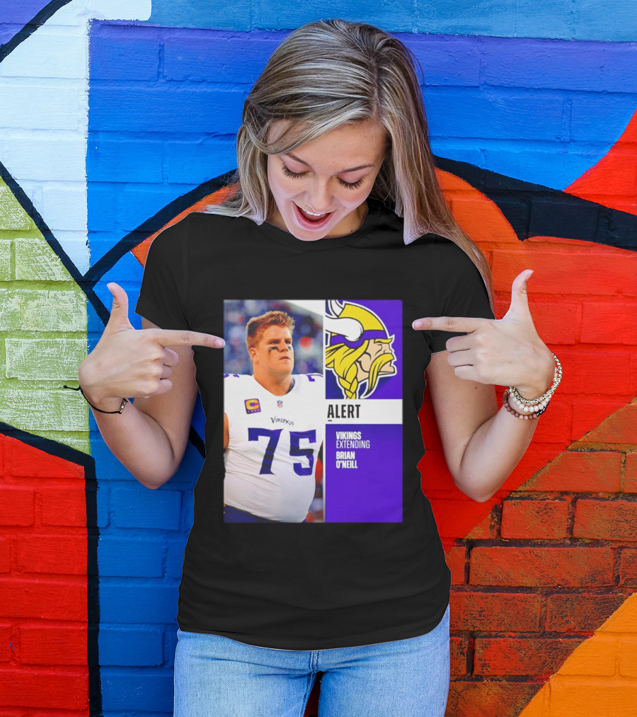 Alert Vikings Extending Brian O'Neill 75 T-Shirt