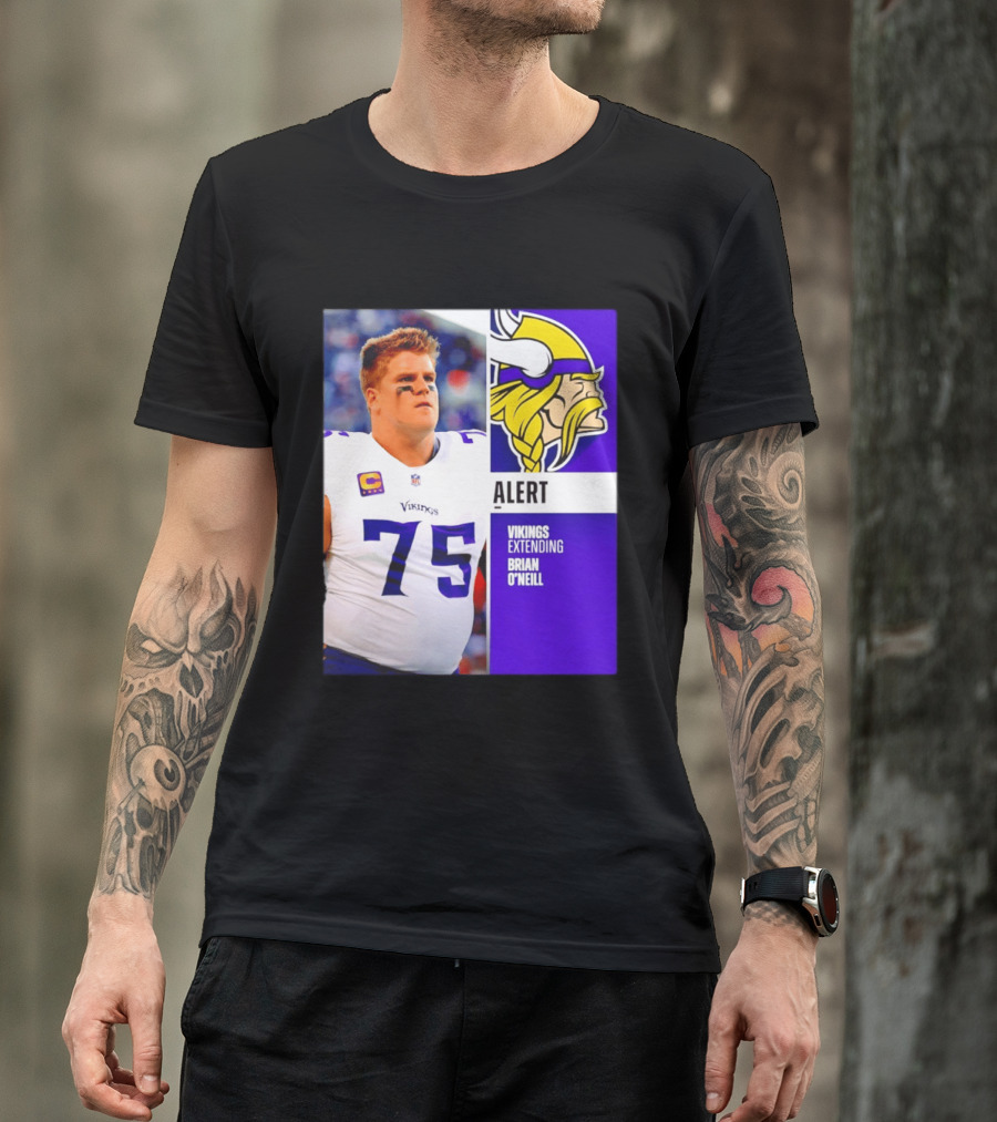 Alert Vikings Extending Brian O'Neill 75 T-Shirt
