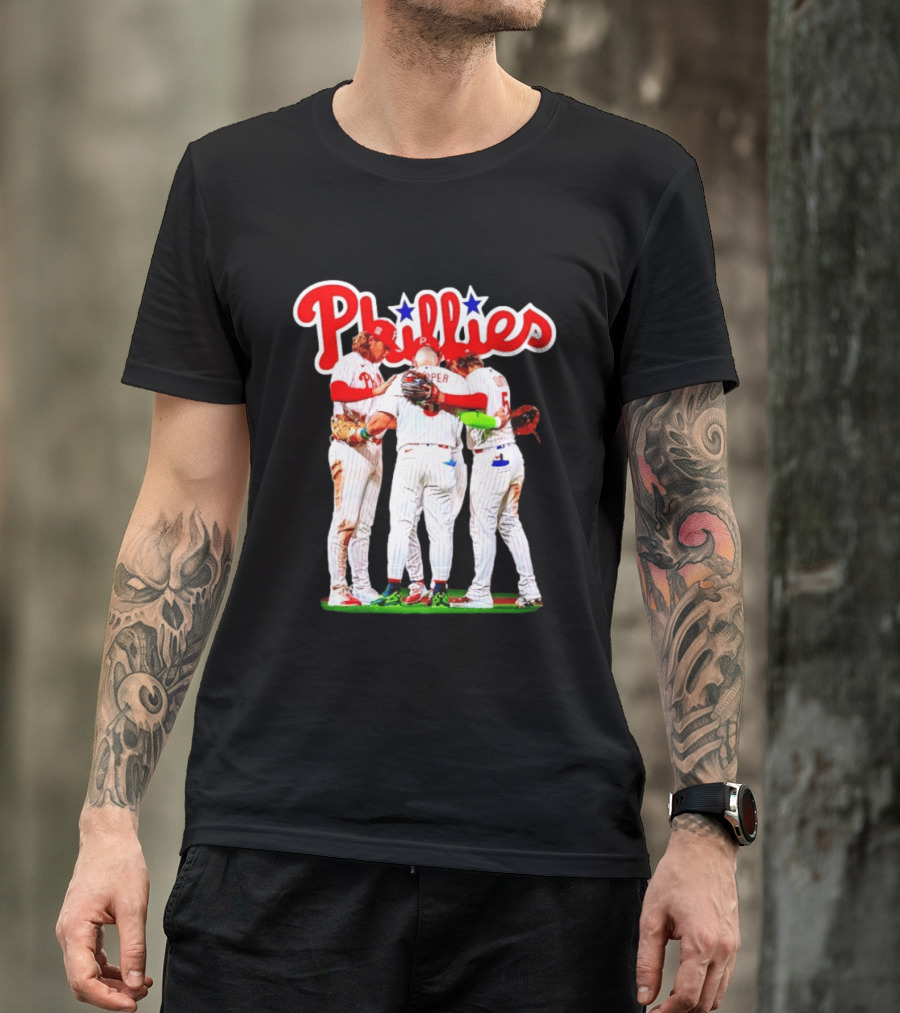 Bryce Harper Alec Bohm Edmundo Sosa Bryson Stott Philadelphia Phillies Team Unity T-Shirt