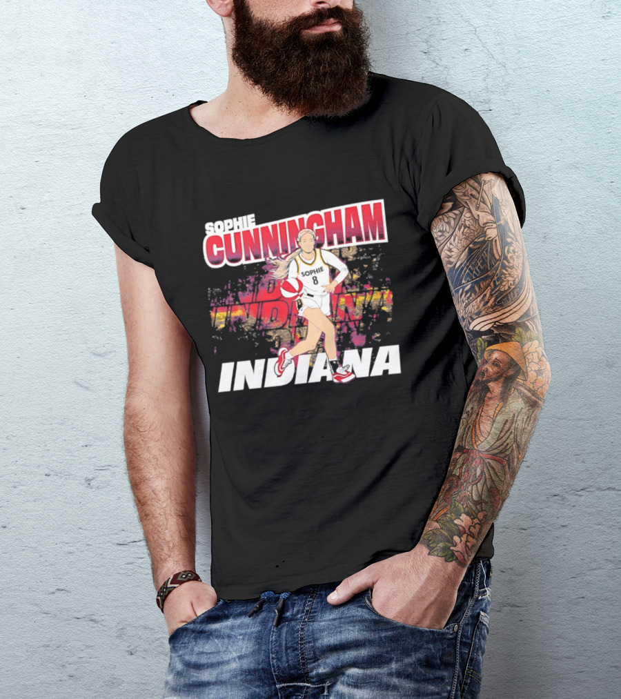 Sophie Cunningham Indiana Fever Basketball WNBA Athlete Action T-Shirt