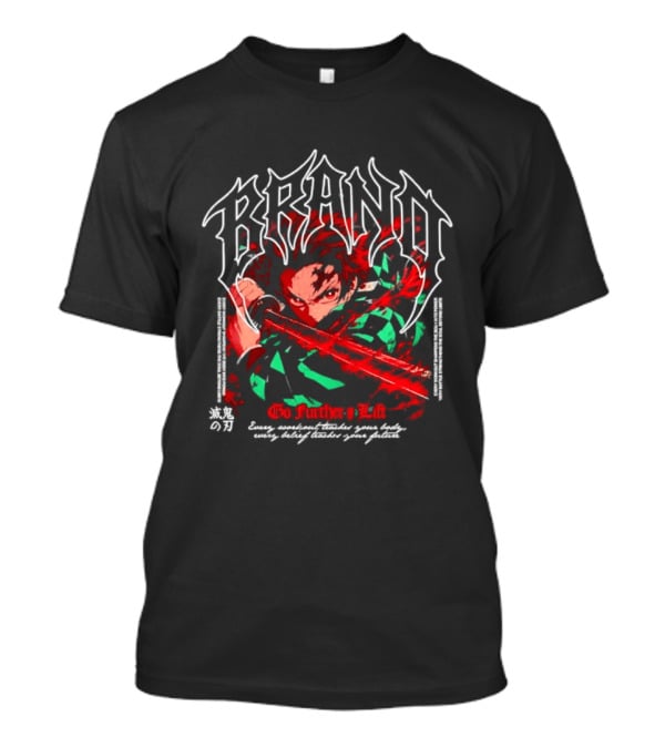 Tanjiro Kamado Demon Slayer Go Further And Lift Anime Manga Heroic Journey T-Shirt