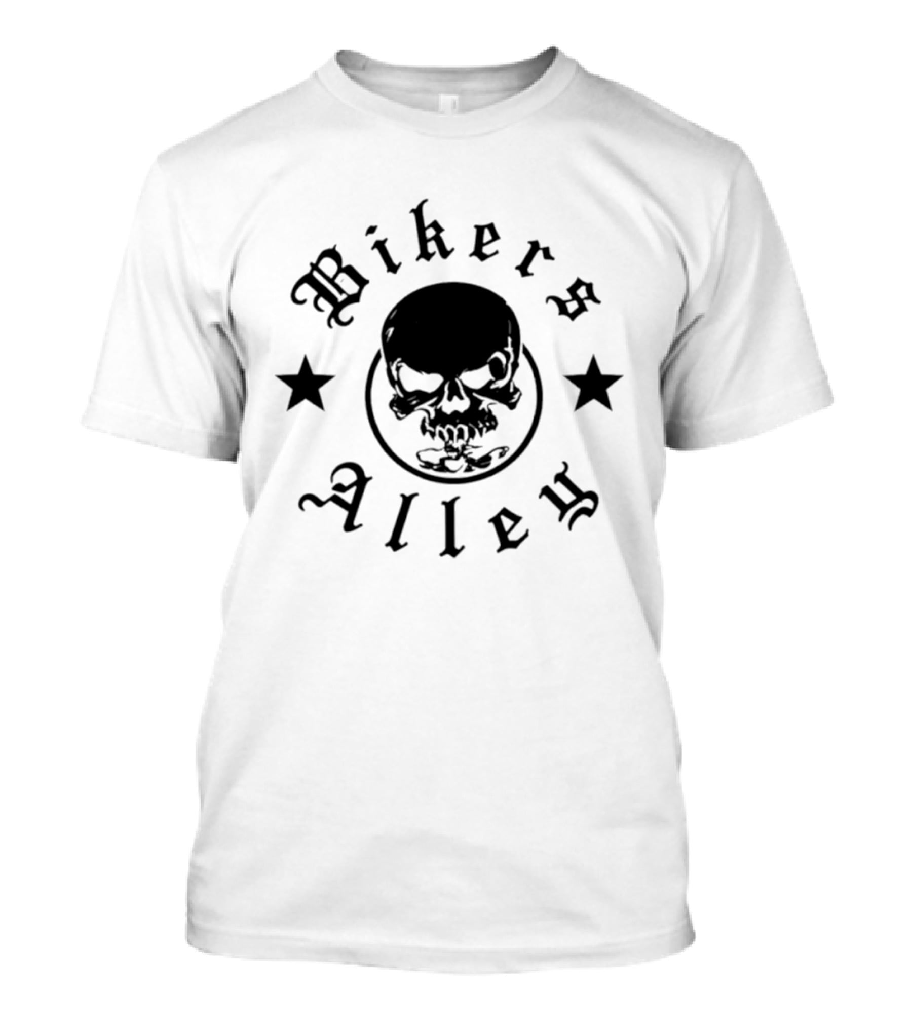 Bikers Alley Skull Stars T-Shirt