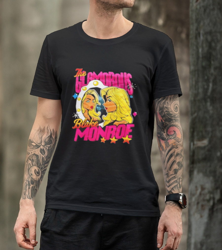 The Glamorous Blake Monroe WWE Wrestling Mirror Reflection Star Accents T-Shirt
