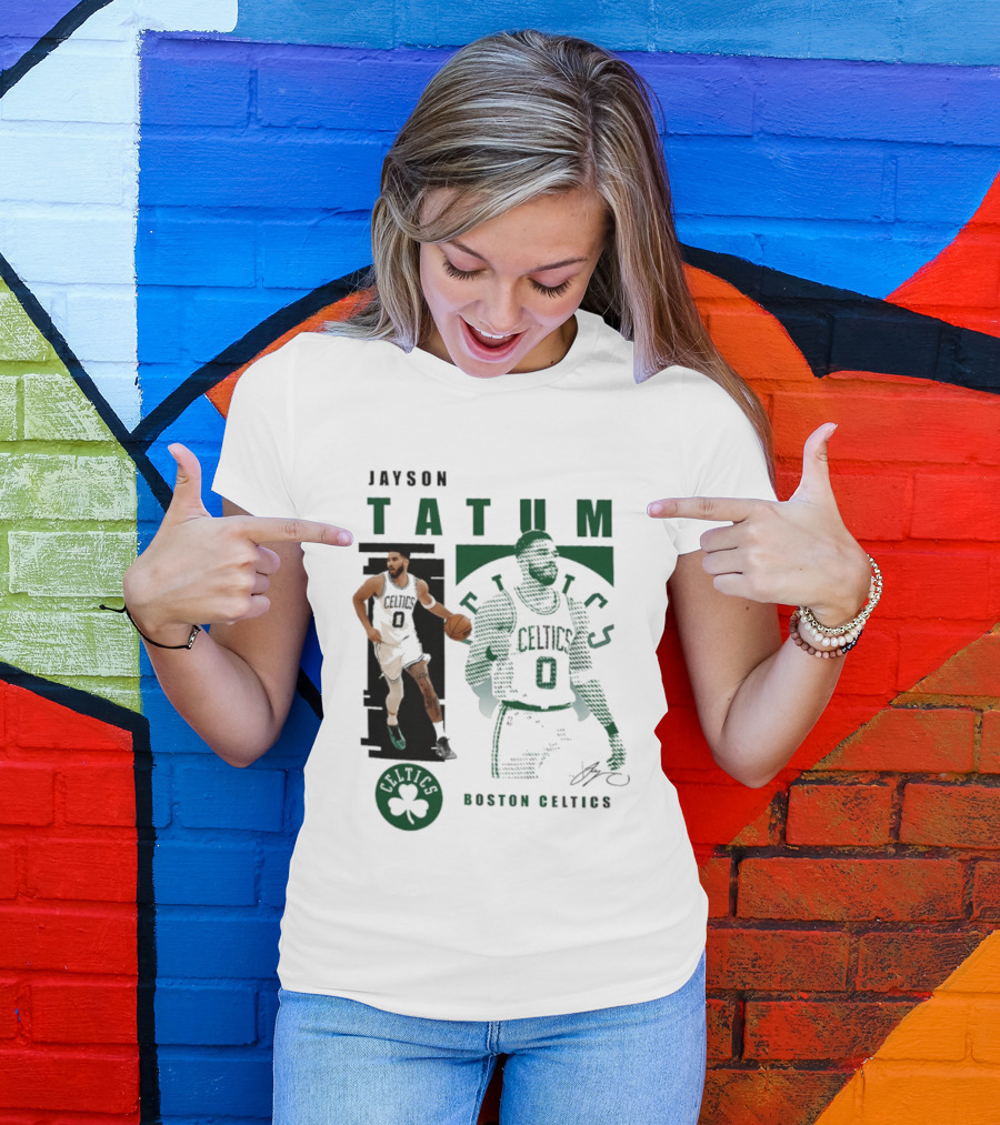 Boston Celtics Jayson Tatum Highlights Celtics Player 0 Signature T-Shirt