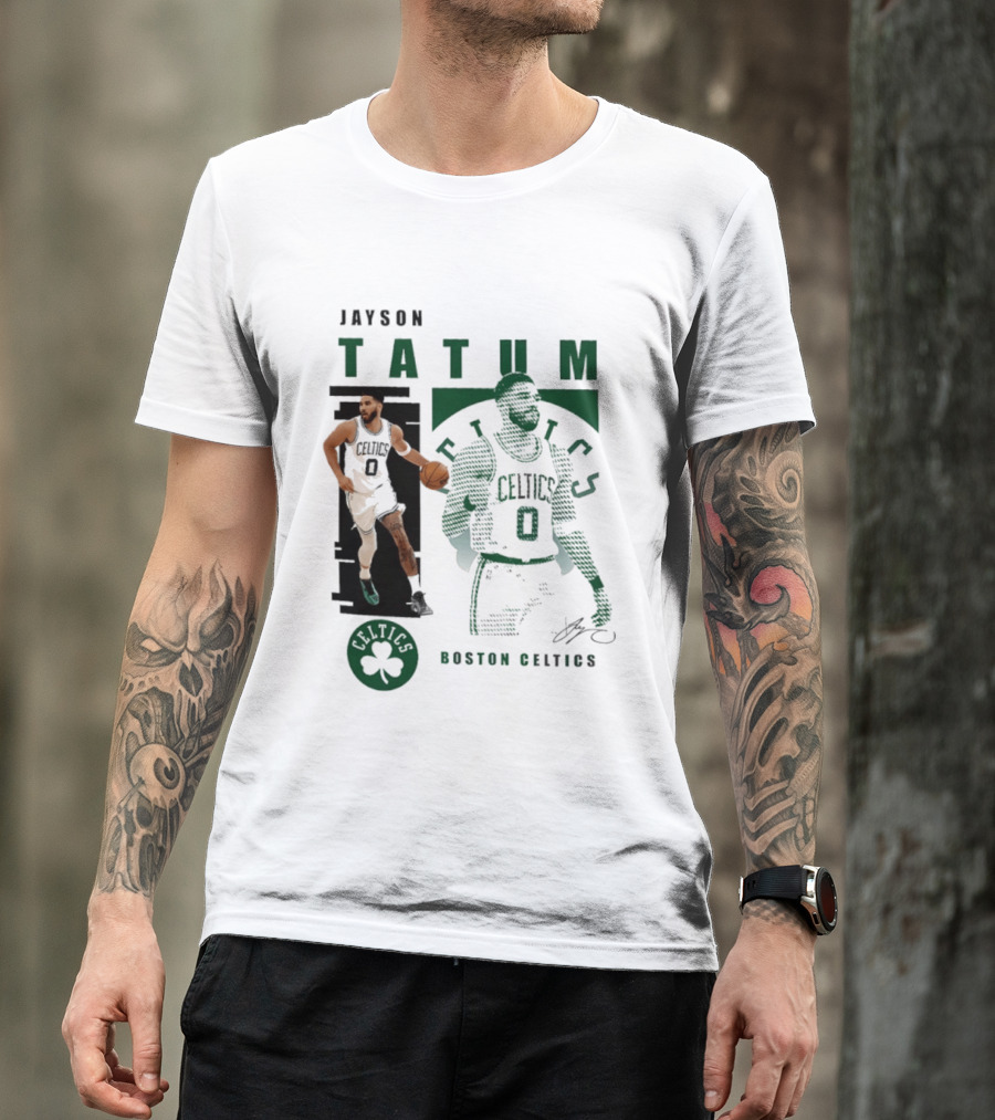 Boston Celtics Jayson Tatum Highlights Celtics Player 0 Signature T-Shirt