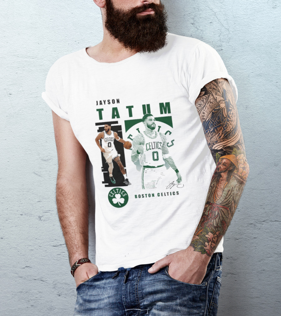 Boston Celtics Jayson Tatum Highlights Celtics Player 0 Signature T-Shirt