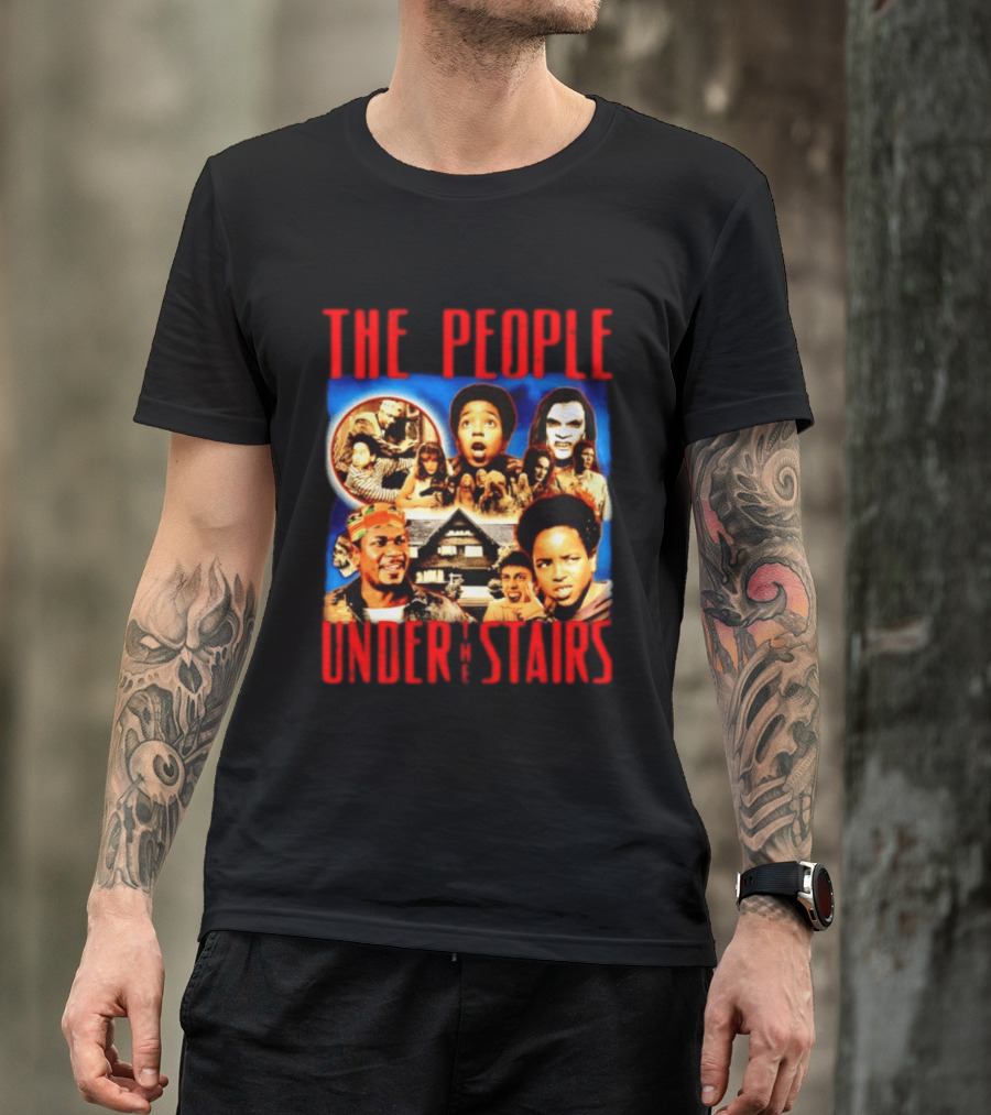 The People Under The Stairs Horror Movie Characters And Scenes Collage T-Shirt
