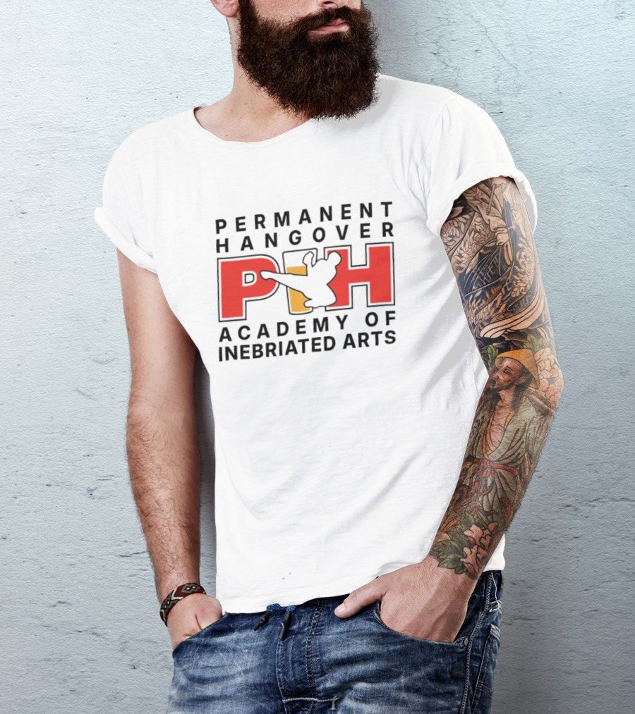 Permanent Hangover PIH Academy Of Inebriated Arts T-Shirt