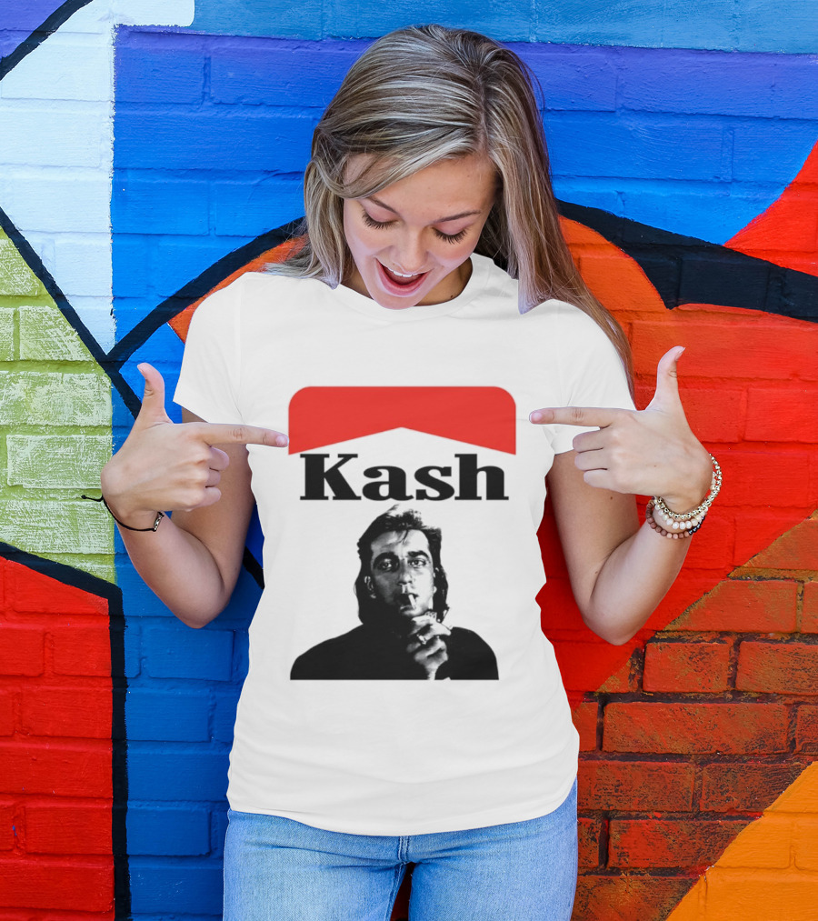 Kash Sanjay Dutt Smoking Iconic Red V Shape T-Shirt