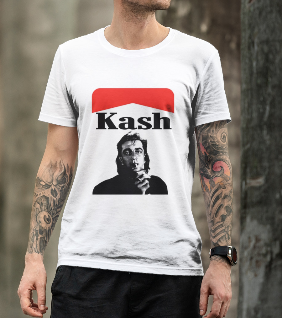 Kash Sanjay Dutt Smoking Iconic Red V Shape T-Shirt