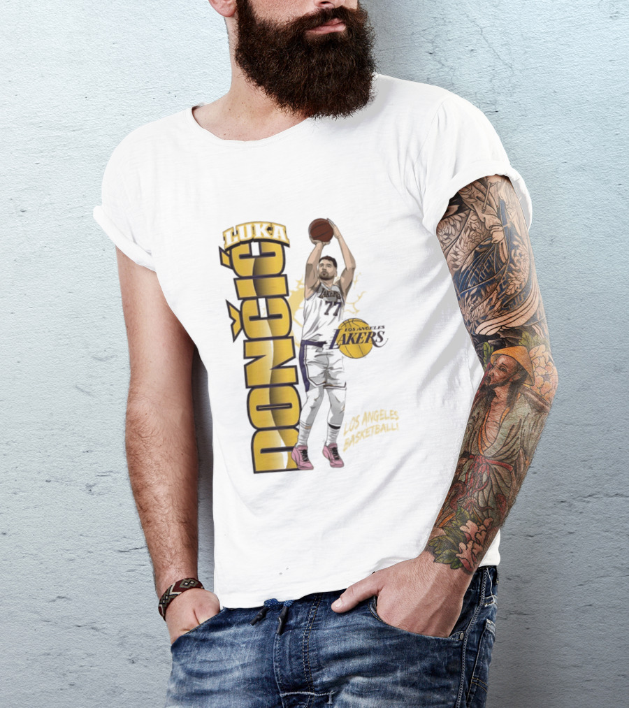 Los Angeles Lakers Luka Dončić Basketball Moment 2026 NBA T-Shirt