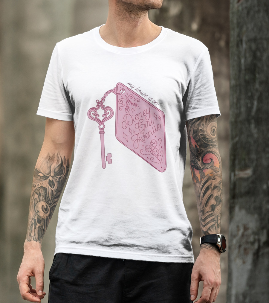 Disney Girl Avenue My House Is On Castle Key T-Shirt