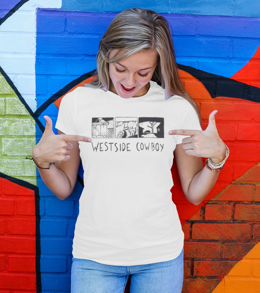 Westside Cowboy Store Graphic Blocks White T-Shirt